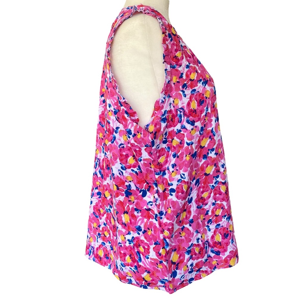 Time and Tru NWOT Pink Floral Tank Top Medium - Picture 6 of 12
